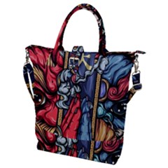 Japan Art Aesthetic Buckle Top Tote Bag by Sarkoni