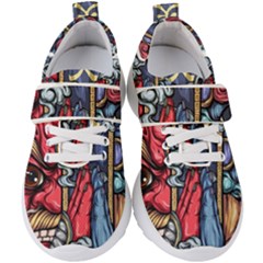 Japan Art Aesthetic Kids  Velcro Strap Shoes