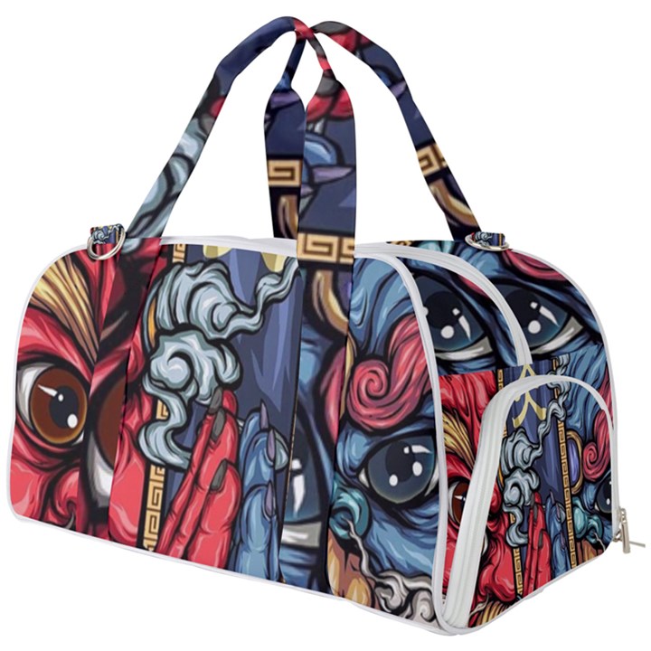 Japan Art Aesthetic Burner Gym Duffel Bag