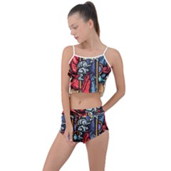 Japan Art Aesthetic Summer Cropped Co-Ord Set