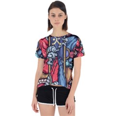 Japan Art Aesthetic Open Back Sport T-Shirt