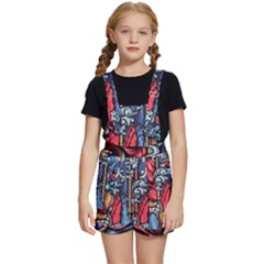 Japan Art Aesthetic Kids  Short Overalls