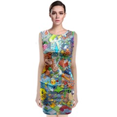 Pixel Art Retro Video Game Classic Sleeveless Midi Dress