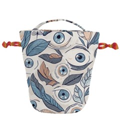 Eyes Pattern Drawstring Bucket Bag by Valentinaart