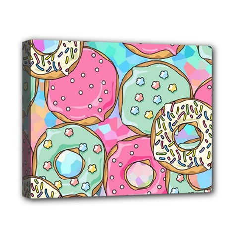 Donut Pattern Texture Colorful Sweet Canvas 10  X 8  (stretched)