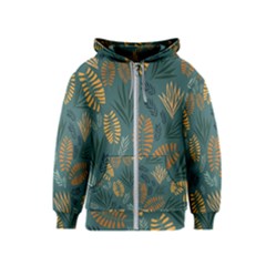 Leaves Pattern Texture Plant Kids  Zipper Hoodie by Grandong