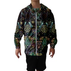 Digital Art Triangle Pattern Texture Mosaic Kids  Hooded Windbreaker