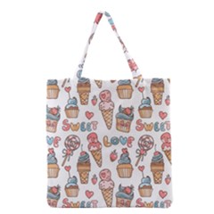 Love Pattern Texture Grocery Tote Bag