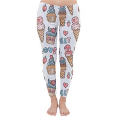 Love Pattern Texture Classic Winter Leggings