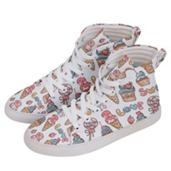 Love Pattern Texture Men s Hi-Top Skate Sneakers