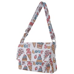 Love Pattern Texture Full Print Messenger Bag (S)