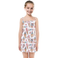 Love Pattern Texture Kids  Summer Sun Dress