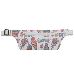 Love Pattern Texture Active Waist Bag