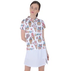 Love Pattern Texture Women s Polo T-Shirt