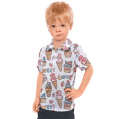 Love Pattern Texture Kids  Polo T-Shirt