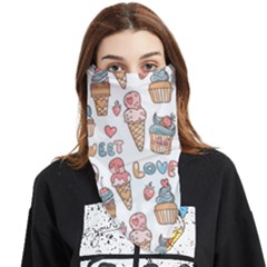 Love Pattern Texture Face Covering Bandana (triangle)