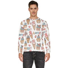 Love Pattern Texture Men s Fleece Sweatshirt