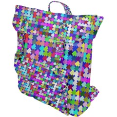 Texture Colorful Abstract Pattern Buckle Up Backpack by Grandong