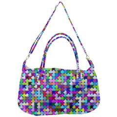 Texture Colorful Abstract Pattern Removable Strap Handbag by Grandong