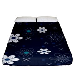 Flower Pattern Texture Fitted Sheet (King Size)