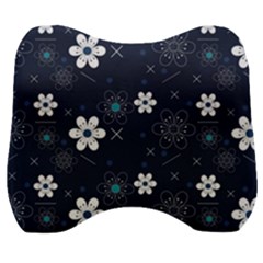 Flower Pattern Texture Velour Head Support Cushion by Grandong