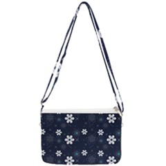 Flower Pattern Texture Double Gusset Crossbody Bag