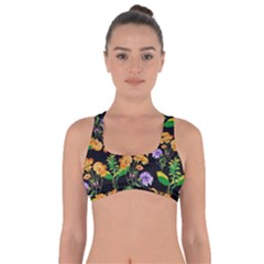 Flower Pattern Art Floral Texture Got No Strings Sports Bra