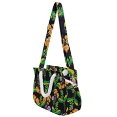 Flower Pattern Art Floral Texture Rope Handles Shoulder Strap Bag