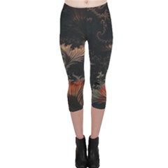 Fractal Digital Art Pattern Capri Leggings  by Grandong