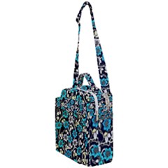 Blue Flower Pattern Floral Pattern Crossbody Day Bag by Grandong