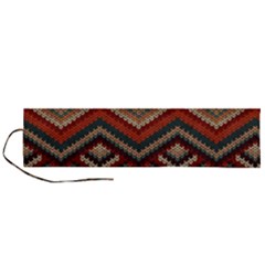 Pattern Knitting Texture Roll Up Canvas Pencil Holder (l) by Grandong