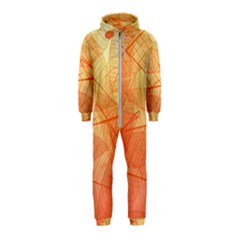 Abstract Texture Of Colorful Bright Pattern Transparent Leaves Orange And Yellow Color Hooded Jumpsuit (kids) by Grandong