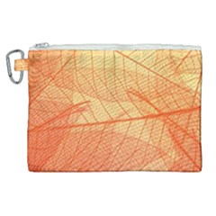 Abstract Texture Of Colorful Bright Pattern Transparent Leaves Orange And Yellow Color Canvas Cosmetic Bag (xl) by Grandong