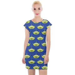 Alien Pattern Cap Sleeve Bodycon Dress by Ndabl3x