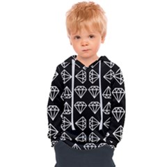 Black Diamond Pattern Kids  Overhead Hoodie