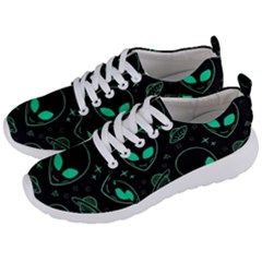 Alien Green Black Pattern Men s Lightweight Sports Shoes by Ndabl3x