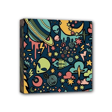 Alien Rocket Space Aesthetic Mini Canvas 4  X 4  (stretched) by Ndabl3x