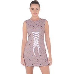 Punkte Lace Up Front Bodycon Dress by zappwaits