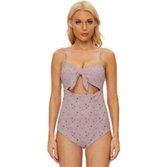 Punkte Knot Front One-piece Swimsuit by zappwaits