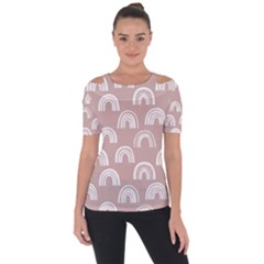 Pattern Shoulder Cut Out Short Sleeve Top by zappwaits