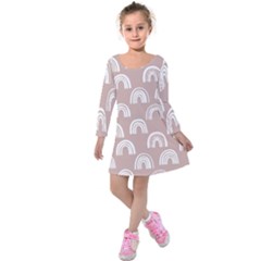 Pattern Kids  Long Sleeve Velvet Dress by zappwaits