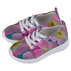 Pink Neon Flowers, Flower Kids  Lightweight Sports Shoes by nateshop