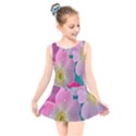 Pink Neon Flowers, Flower Kids  Skater Dress Swimsuit View1