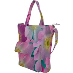 Pink Neon Flowers, Flower Shoulder Tote Bag by nateshop