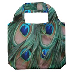 Peacock-feathers,blue2 Premium Foldable Grocery Recycle Bag by nateshop