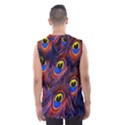 Peacock-feathers,blue,yellow Men s Basketball Tank Top View2