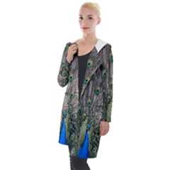 Peacock-feathers1 Hooded Pocket Cardigan