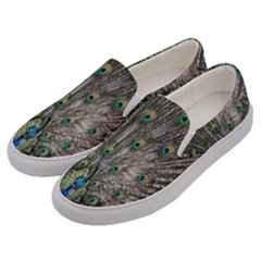 Peacock-feathers1 Men s Canvas Slip Ons by nateshop