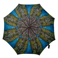 Peacock-feathers2 Hook Handle Umbrellas (large) by nateshop