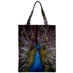 Peacock-feathers2 Zipper Classic Tote Bag